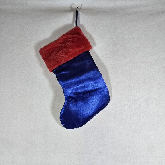 Marvel Spider-Man Kids Christmas Stocking Blue Red Silky 15” X 8” By Ruz NWT - Picture 3 of 5